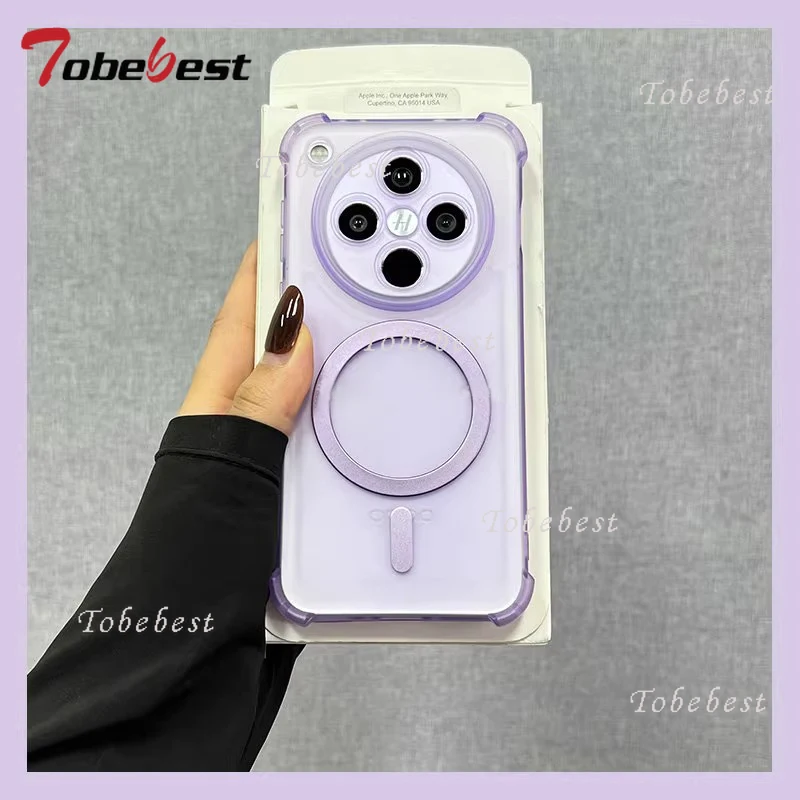 Funda de carga inalámbrica magnética a prueba de golpes Airbag para Huawei Mate 70 60 50 40 30 Pro cubierta de silicona transparente - imagen 2