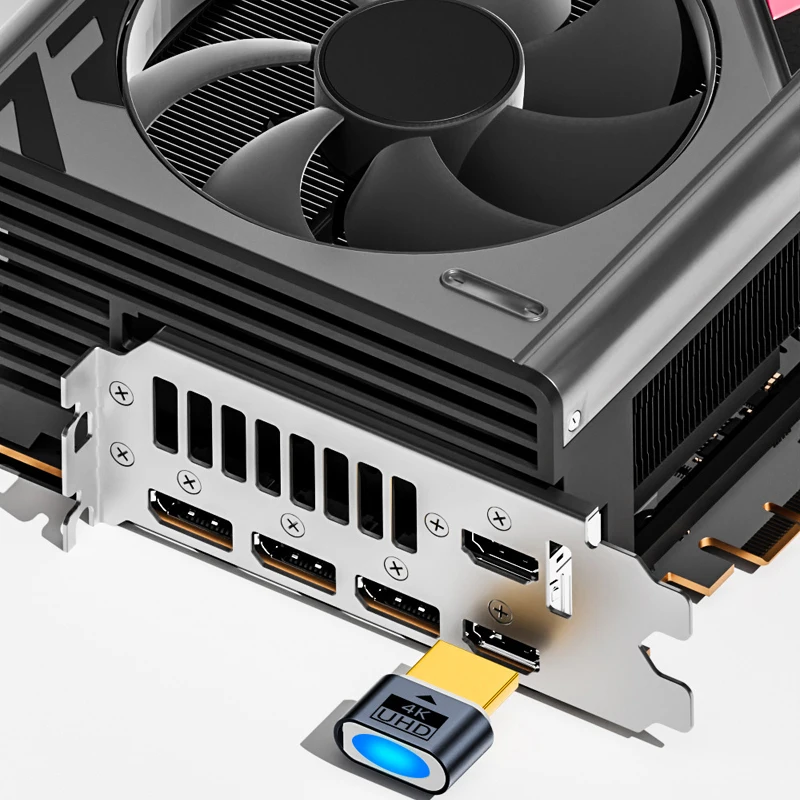 2 uds conector simulado Compatible con HDMI 4K HDR Monitor Virtual emulador EDID adaptador de pantalla fantasma sin cabeza compatible con arriba 4k @ 60Hz 1080 @ 120 - imagen 4