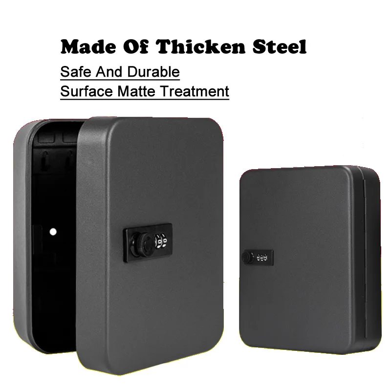 Caja de bloqueo con múltiples llaves con contraseña, caja de almacenamiento segura para llaves, caja organizadora de llaves de coche de repuesto para uso en tienda de fábrica y oficina en casa - imagen 5