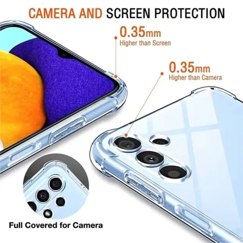 Para Samsung Galaxy A15 funda Samsung A15 A25 A35 A55 A24 A34 A54 A23 A33 A53 A73 4G 5G funda de silicona a prueba de golpes fundas transparentes - imagen 5