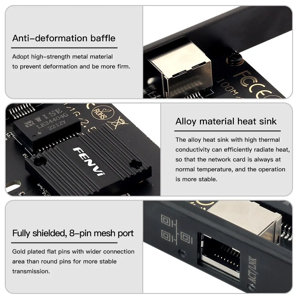 Tarjeta de red PCIe 2.5G I226 – Adaptador LAN RJ45 para PC Win 10/11 - imagen 2
