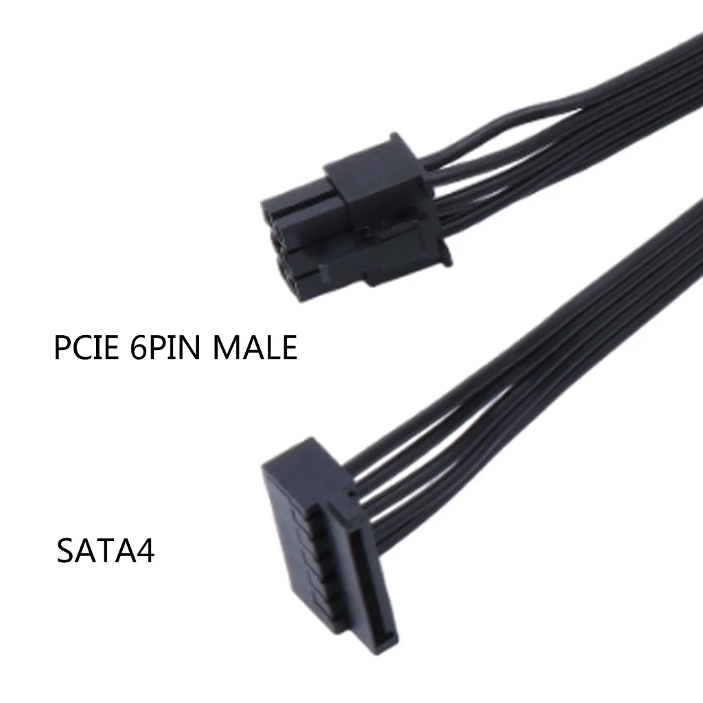 Cable Modular alimentación 6 pines a Cable negro con codo, Cable módulo PCIE 6P para RM550x RM650x RM750x RM850x RM1000x - imagen 4