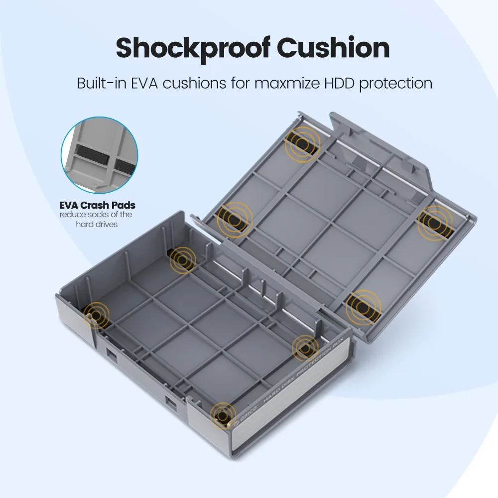 ORICO M.2 SSD Case 2,5/3,5 pulgadas HDD gabinete M.2 funda protectora caja rígida con etiqueta para disco duro externo caja de almacenamiento - imagen 3