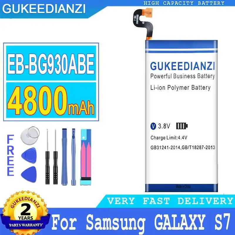 EB-BG930ABE de alta capacidad de batería de teléfono móvil para Samsung Galaxy S7 G930 G930F SM-G9300 4800Mah
