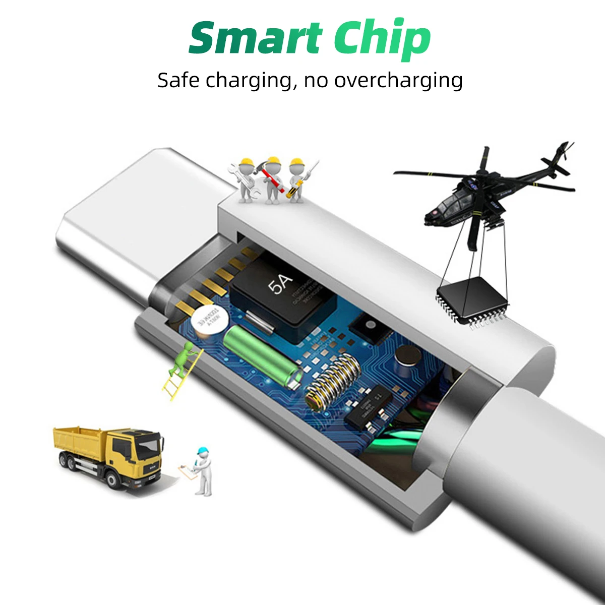 Cable tipo C de 65W, carga súper rápida 6.5A para OPPO R17 Reno4 Ace2 Find X2 Pro Reno 6 Pro 5G 5 4 3 F19 Realme Oneplus Cable de datos - imagen 3