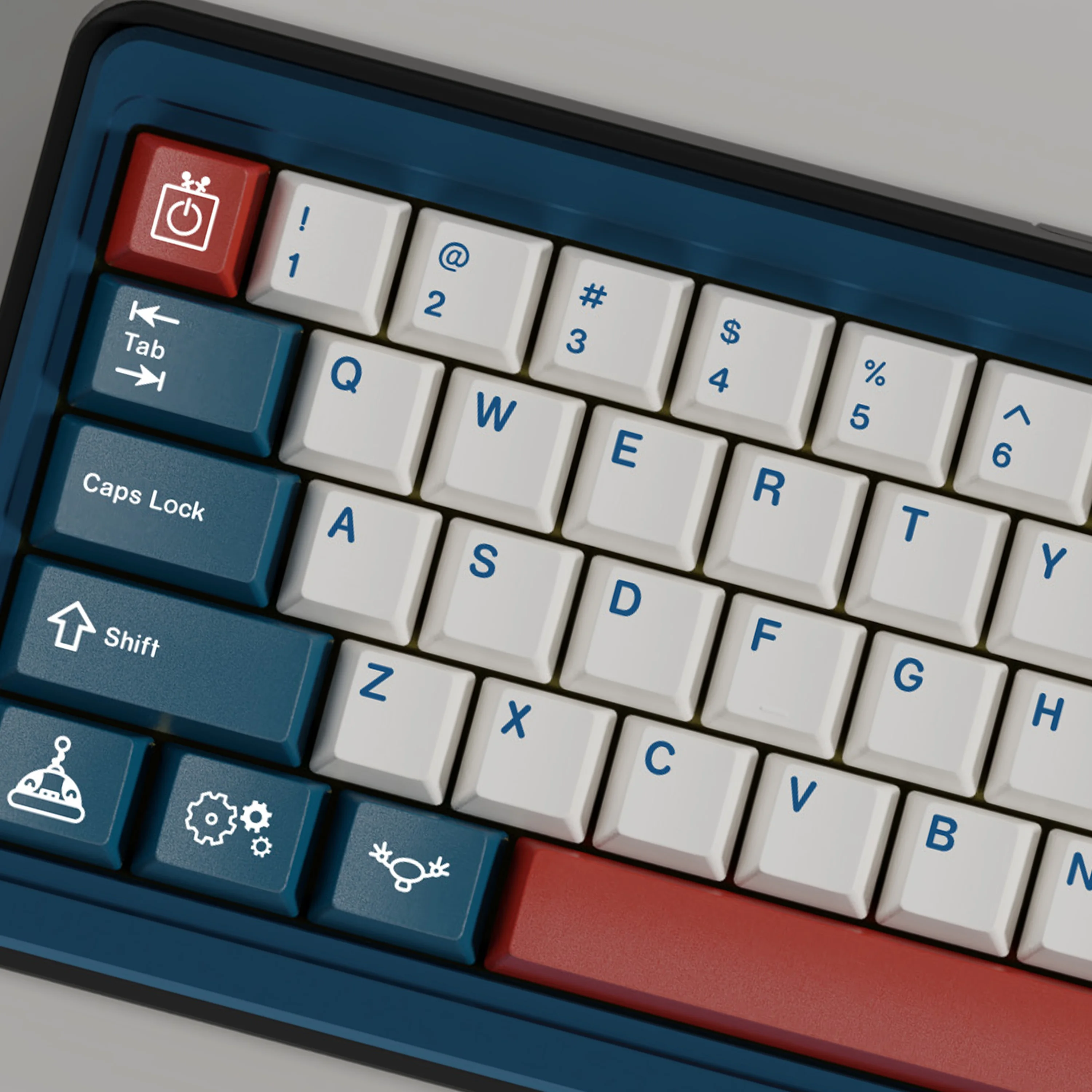 Juego de teclas con tema de personalidad cian, perfil de cereza PBT, teclas originales personalizadas hechas a mano para teclado mecánico, accesorios de regalo - imagen 3