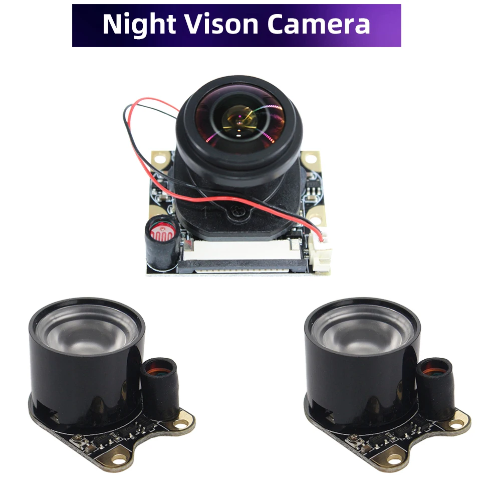 Frambuesa Pi 175 °   Cámara IR-CUT visión nocturna Focal ajustable 5MP ojo de pez interruptor automático día noche para Raspberry Pi 5 4B 3B + Zero - imagen 5