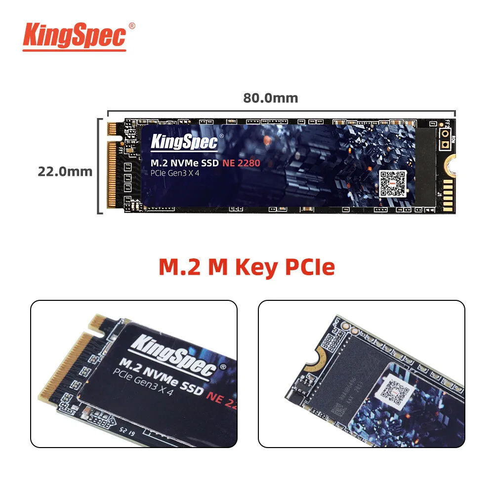 KingSpec-disco duro interno SSD M2 NVME, unidad de estado sólido 512GB 1TB, PCIe3.0 NVME SSD 128GB 256GB 2TB, para PC de escritorio y portátil - imagen 5