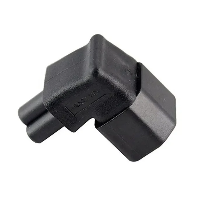 Adaptador IEC de 90 grados, 3 polos macho C14 a C5, adaptador de corriente de extensión en ángulo de dirección arriba - imagen 4