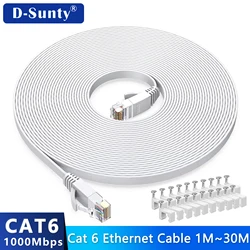 Cable Ethernet Cat6 Plano RJ45 para Ordenador e Internet
