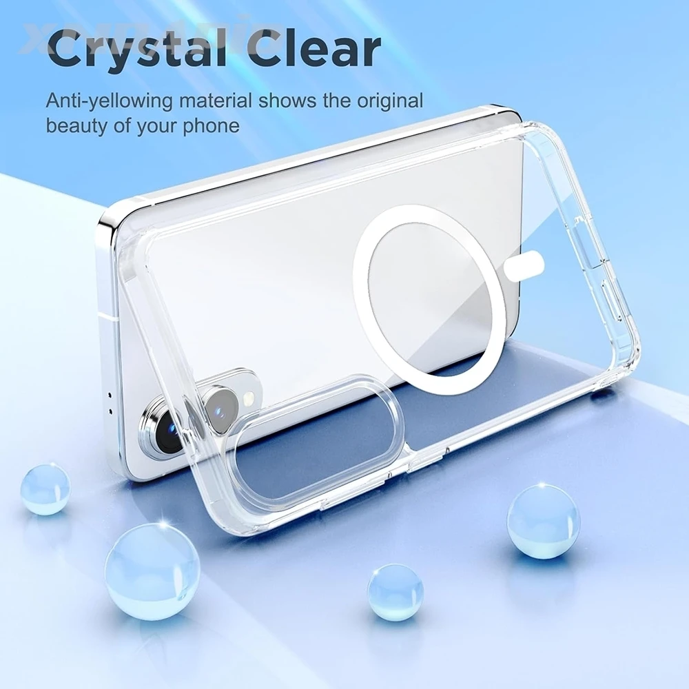 Funda magnética Magsafe de carga inalámbrica para Samsung Galaxy S25 Edge S24 S23 S21 FE S22 Ultra Plus, carcasa dura híbrida suave - imagen 4