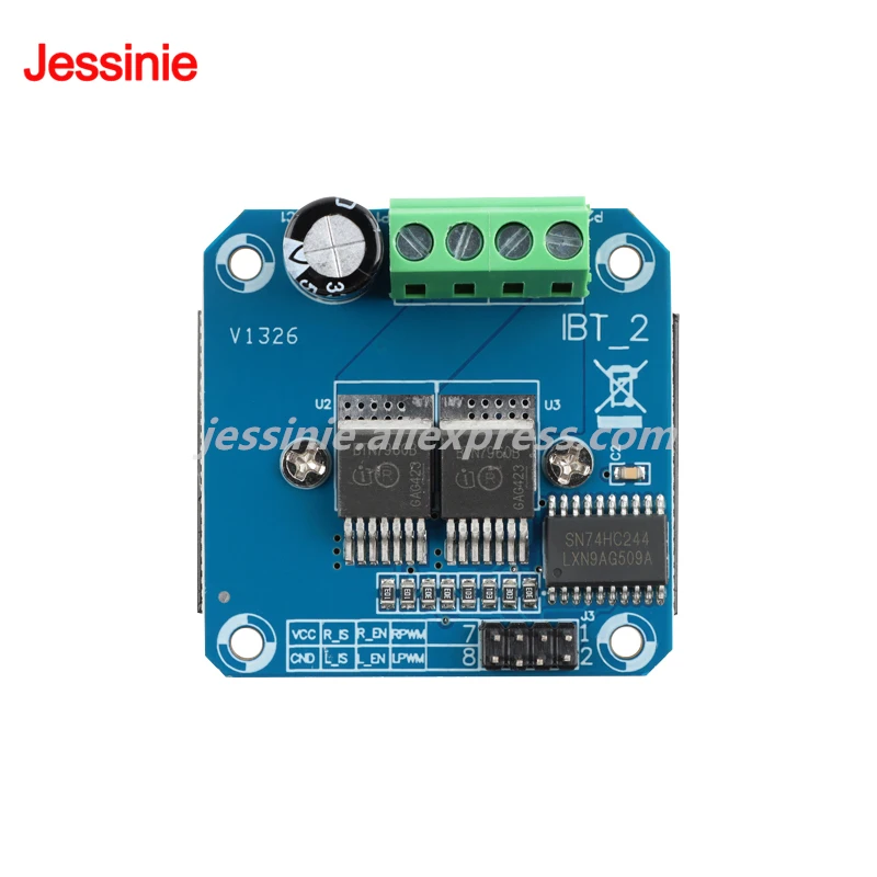 BTS7960 Módulo de accionamiento de motor de coche inteligente de alta potencia 43A Control limitador de corriente Unidad de refrigeración semiconductor - imagen 2
