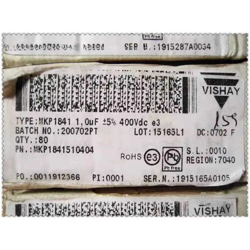 VISHAY-Condensador de película de audio, pie corto, 4 piezas, serie MKP1841, 1uF/400V, 105, 5% - imagen 2