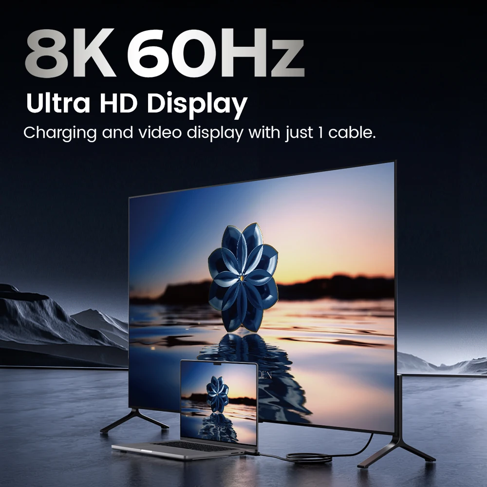 MOVESPEED T01 Cable USB C 240W Cable de datos tipo C de carga rápida 40Gbps Cable de función completa 8K 60Hz para MacBook Surface HP Laptop - imagen 4