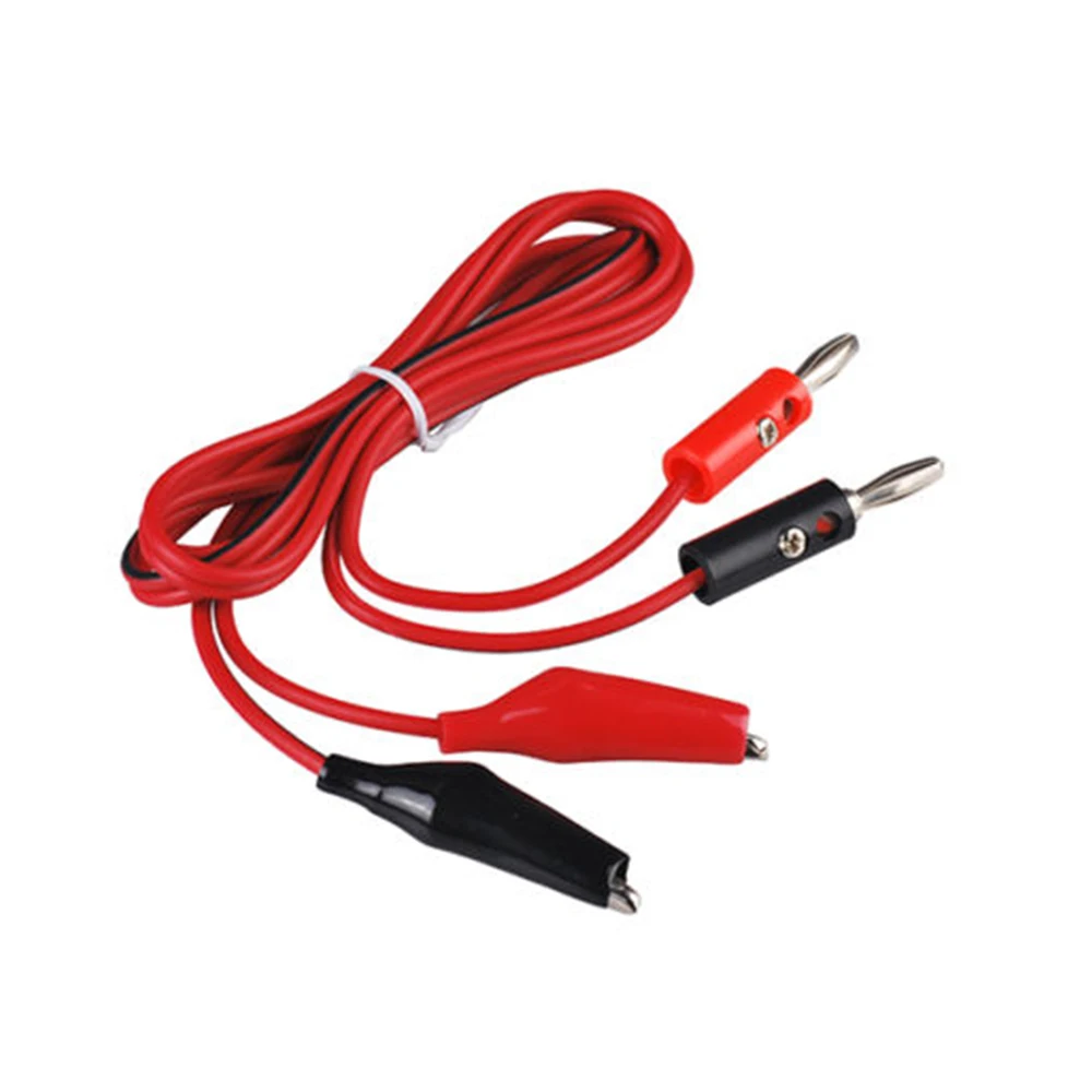 Conector Banana de inyección de 5 piezas y 4mm, abrazadera eléctrica de cobre envuelta, pinza de cocodrilo, cables de Cable de prueba, sonda de prueba de 1M - imagen 4