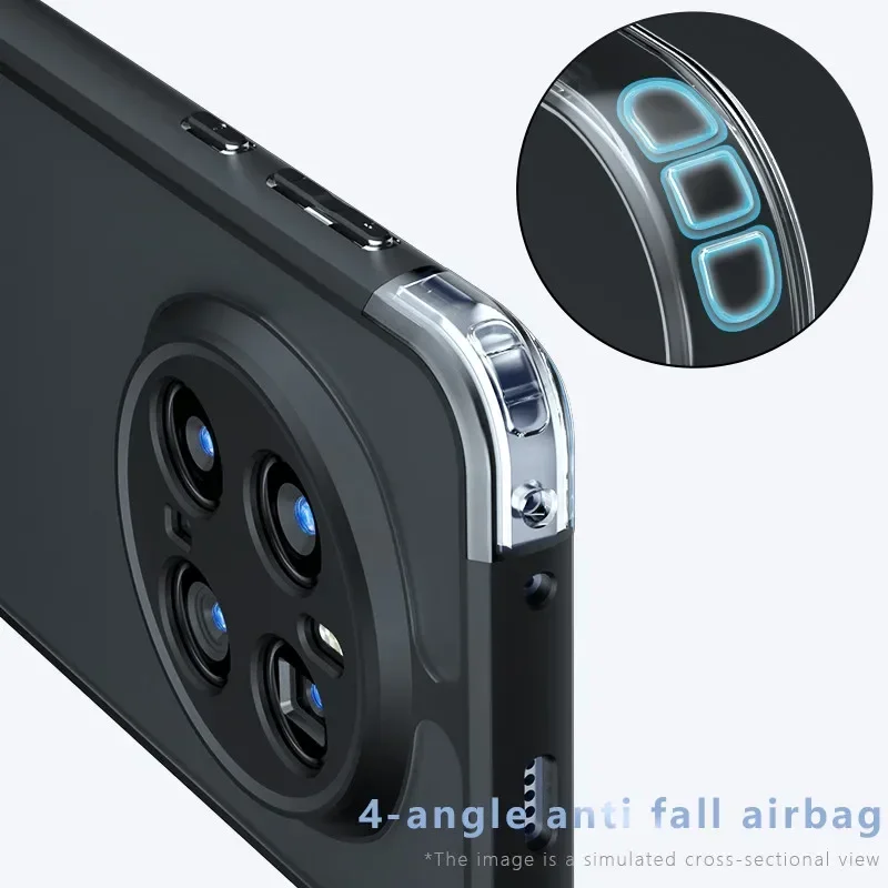 Para Honor Magic 7 Pro funda mate ELVEV sensación de piel transparente duro PC + TPU carcasa trasera protectora cómoda - imagen 5