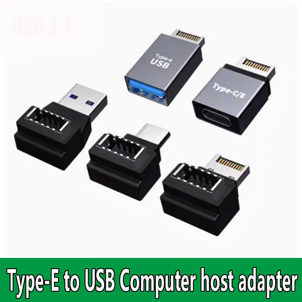 Adaptador de Cable USB 3,1 para Panel frontal, conector hembra de 90 grados, tipo e A tipo c, macho y hembra, e A USB 3,0