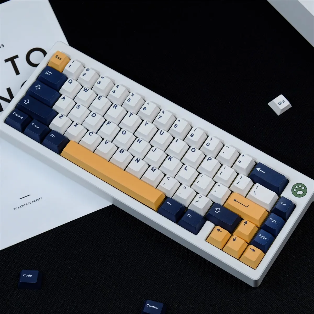 Juego de 129 teclas GMK RUDY, teclas de sublimación de tinte PBT, teclas de perfil de cereza para Keychron Q1 Q2 K2 Anne GH60 GK64 Poker 980 - imagen 4