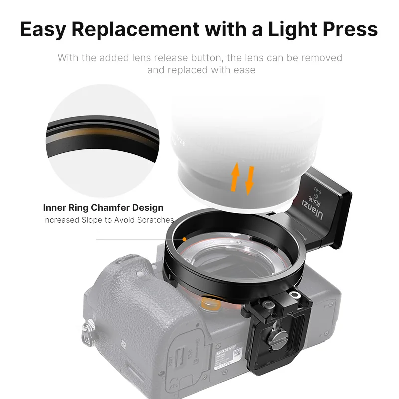 Ulanzi-Kit de placa de montaje Horizontal a Vertical, S-63, Arca, giratorio, para cámara DSLR Sony A7 III/A7R V/A7 IV/A7S III/A7R IV - imagen 3