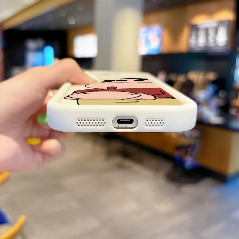 Funda blanda de TPU con dibujos animados de Anime c-pentón s-shinchan para Samsung Galaxy S24 S23 S22 S21Ultra Plus S23 S21 S20 FE nueva funda a prueba de golpes - imagen 4