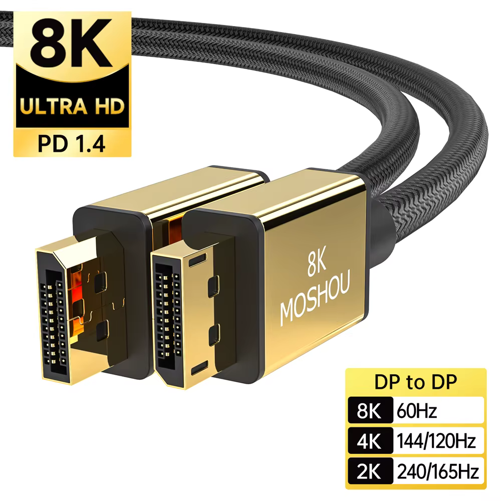 Cable DisplayPort 1.4 a Mini DP 8K 60Hz 4K 144Hz HDR - imagen 3