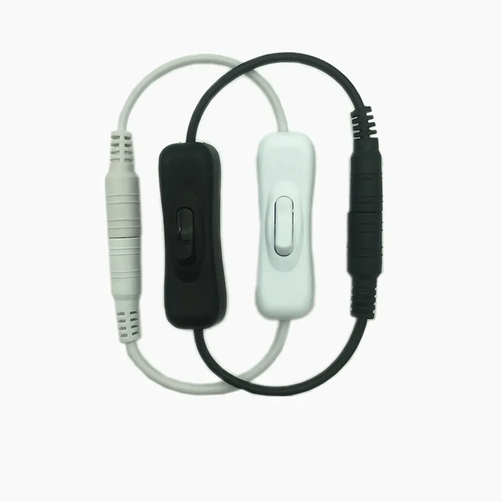 5 uds DC12V interruptor de inserción directa negro/blanco interruptor de alimentación CC manual barril de 5,5mm * 2,1mm 505035282835 , Barra de lámpara LED - imagen 2