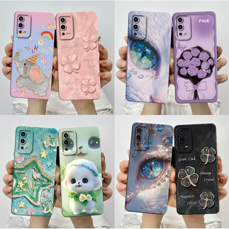 For Oppo A55 Case Pretty Butterfly Flowers Full Coverage Soft Liquid Silicone Funda For Oppo A 55 4G Anti Drop Phone Back Cover
