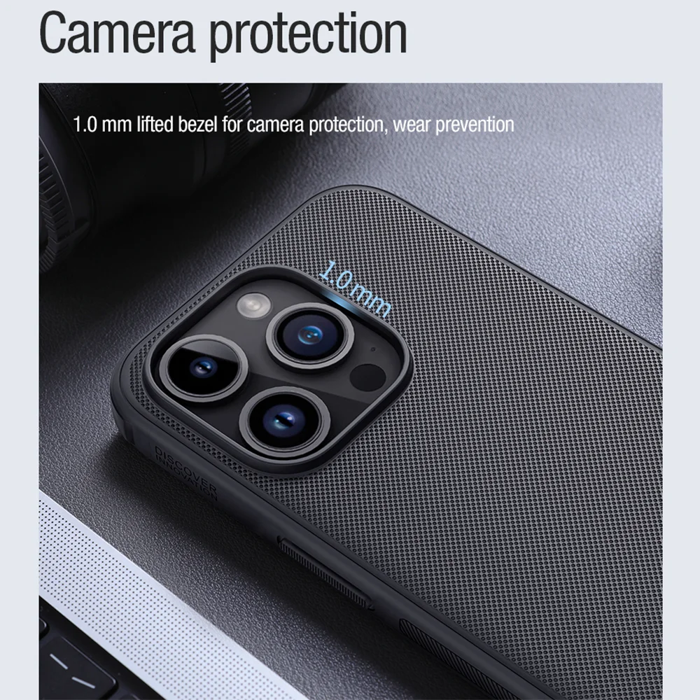 NILLKIN para iPhone 15 Pro Max Magsafe funda Super Frosted Shield Pro cubierta trasera dura para iPhone 15 Pro Max fundas magnéticas para teléfono - imagen 5