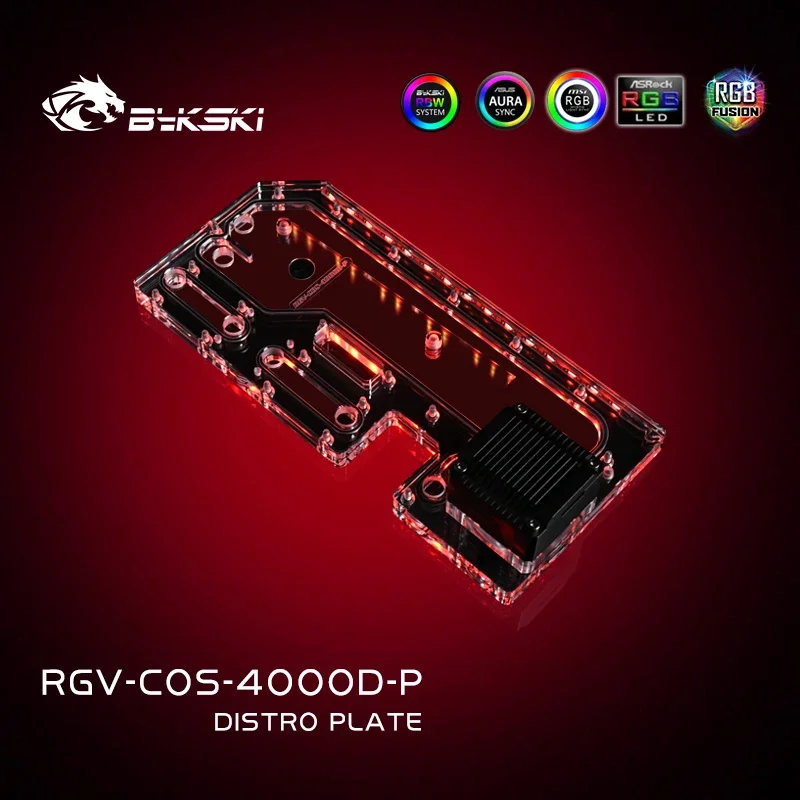 Placa de distribución Bykski para caja de ordenador CORSAIR 4000D para CPU/GPU bloque de refrigeración por agua soporte bomba DDC/RGV-COS-4000D-P - imagen 3