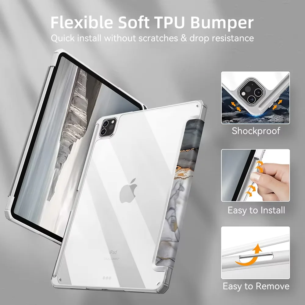 Para iPad funda 10th Gen iPad Air 11 13 M2 Pro 11 13 M4 iPad Pro 11 10,2 7 8 9th Air 4 5th 10,9 Air 9,7 Mini 6 7 - imagen 5