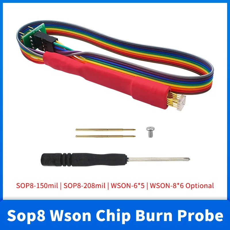 1 Uds. Para Chip Sop8 Wson, descarga de quemadura, sonda de escritura, aguja de resorte opcional SOP8-150mil/SOP8-208mil WSON-6 * 5/WSON-8 * 6