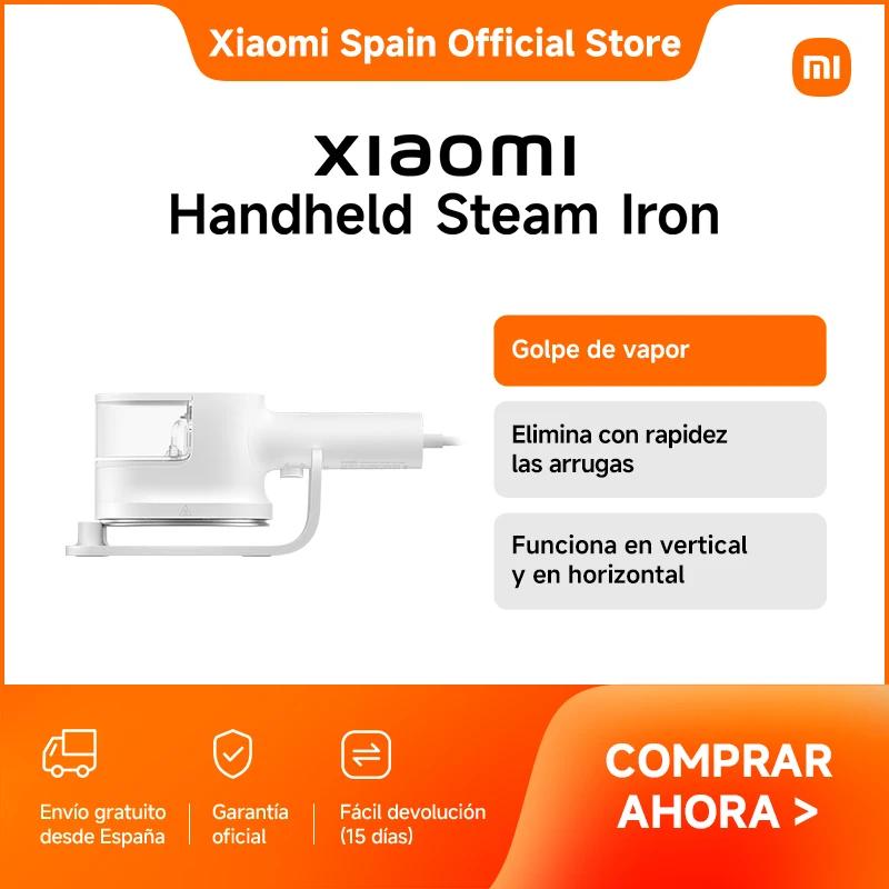 Oficial | Xiaomi Handheld Steam Iron, Golpe de vapor, Funciona en vertical y en horizontal, Varios modos de planchado