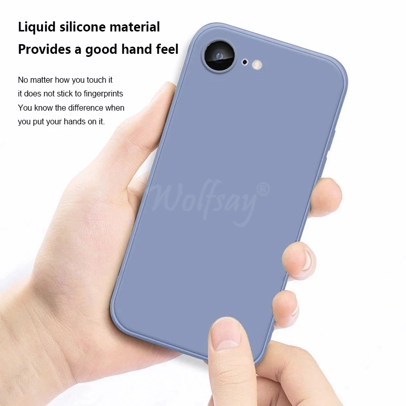 Para iPhone 16e Funda de silicona líquida de goma lisa Funda protectora de teléfono para iPhone 16e Funda para iPhone 16 E SE 4 2025 - imagen 3