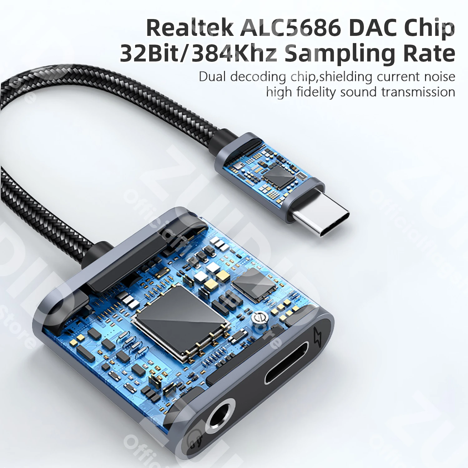 Adaptador USB-C a jack DAC alta resolución carga rápida iPad Samsung - imagen 2