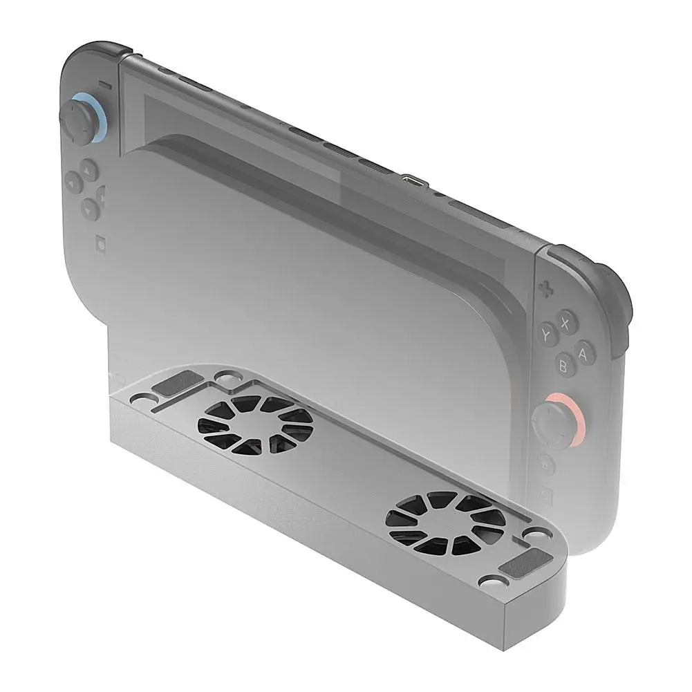 Ventilador de refrigeración de acoplamiento para interruptor 2, Base de aleación de aluminio, tres engranajes, velocidad del viento, ventiladores duales, soporte de disipador de calor ajustable, juego Acc K5c3