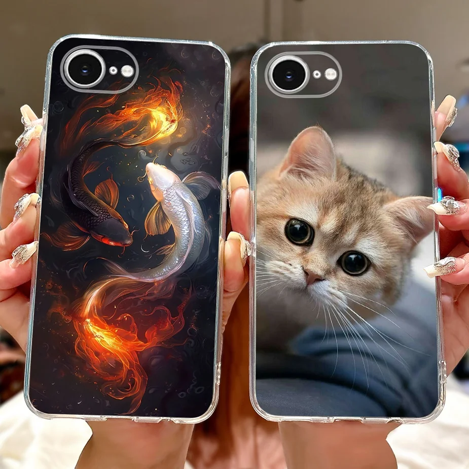 Para Apple iPhone 16e funda nueva funda pintada de lujo funda de teléfono de silicona suave para iPhone SE 4 SE4 2025 iPhone16e contraporchoques - imagen 5