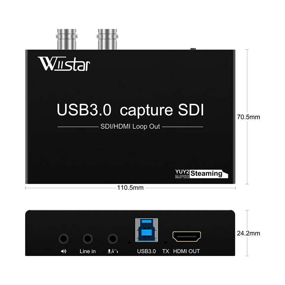 1080P SDI HDMI HD 3G USB3.0 tarjeta de captura de vídeo HD caja grabadora con salida SDI HDMI para dispositivo de captura de tarjeta grabadora de vídeo - imagen 5
