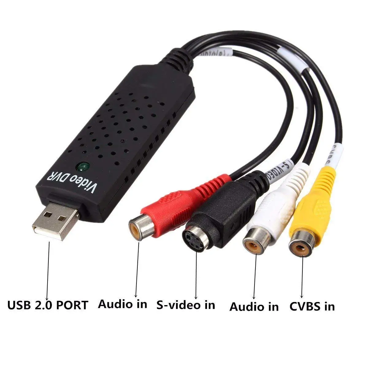 Adaptador de tarjeta de captura de Audio y vídeo USB con cable USB, convertidor de captura de vídeo USB 2,0 a RCA para TV, DVD, dispositivo de captura VHS - imagen 2