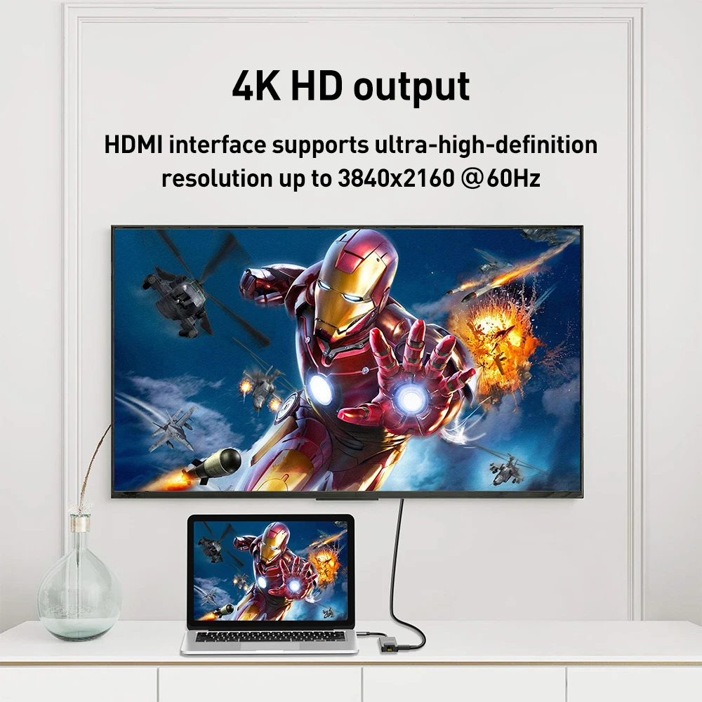 ZoeRax USB C Hub 5 en 1 Adaptador multipuerto con HDMI 4K, LAN RJ45 Ethernet, 2USB 3.0, carga rápida PD 100W para MacBook Pro/Air M1 - imagen 4