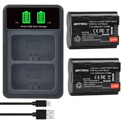Batmax-batería NP-W235 NP W235 de 2280mAh, cargador Dual LED USB para cámara Fujifilm Fuji X-T4, GFX 100S, X-T5, X-H2