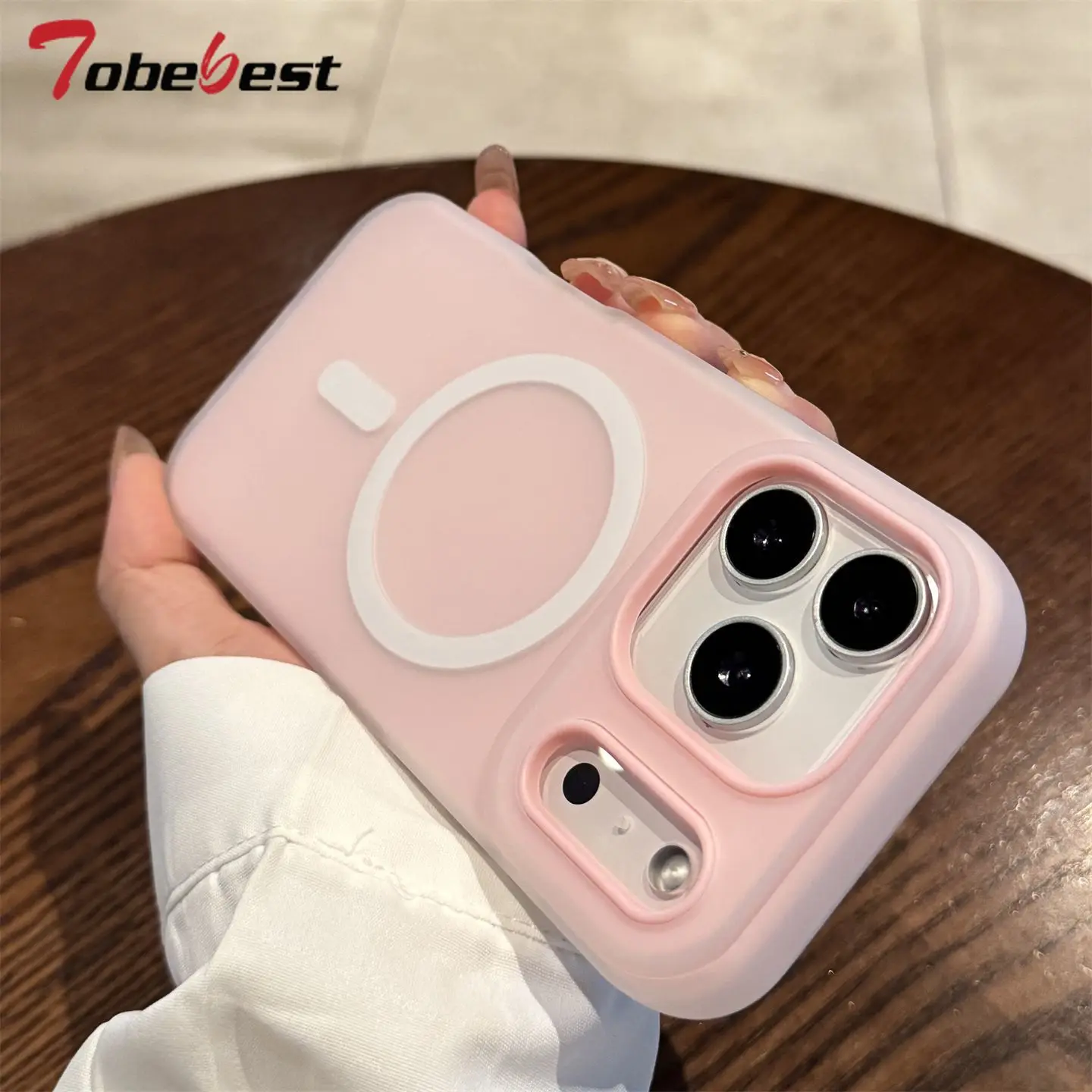 Funda de silicona Magsafe de Color caramelo para iPhone 17 Air 16e 16 15 14 Plus 13 12 11 Pro Max carga inalámbrica cubierta trasera mate - imagen 5