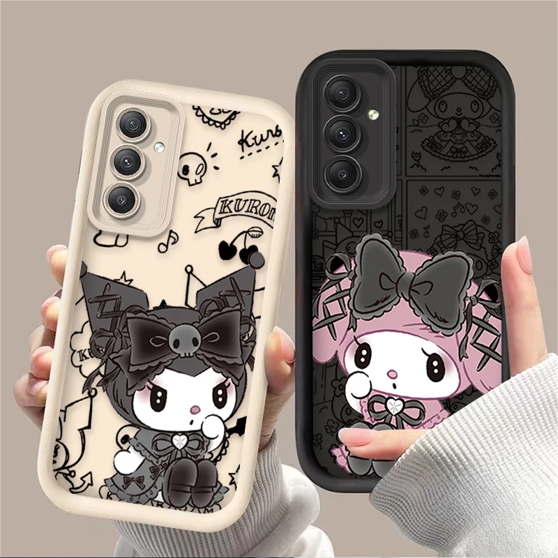 Sanrio k-kuromi Melody Case para Samsung Galaxy, A55, A35, A25, A15, A05, A05S, A24, A13, A23, A12, A22, A32, A52, A52S, A72, A11, Capa a prueba de golpes - imagen 2