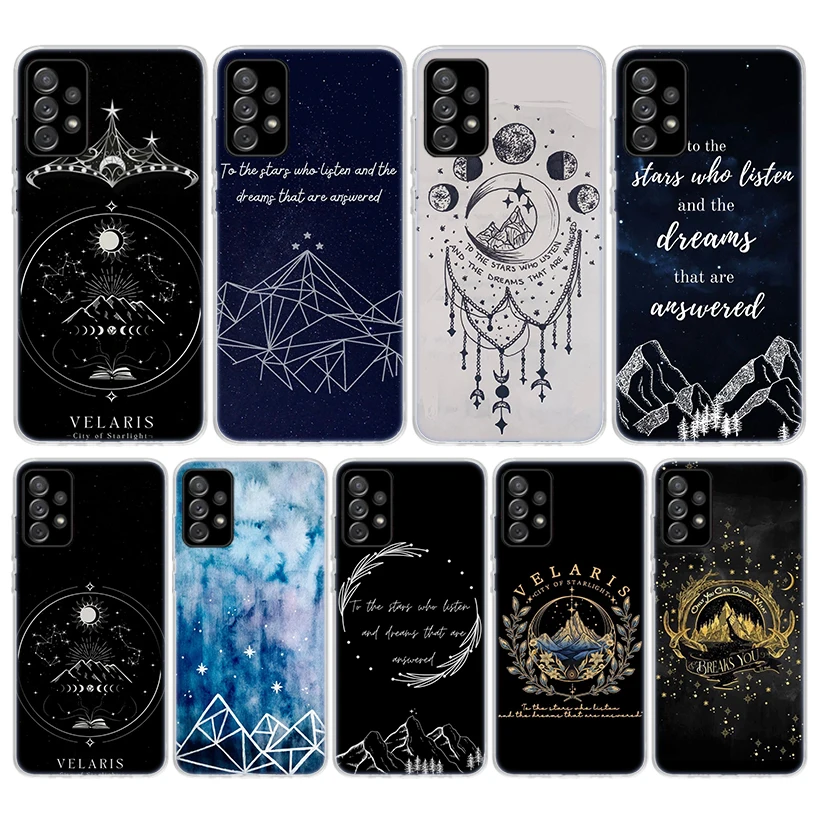 Funda de teléfono de silicona A Court of Mist Fury Sarah J Maas para Samsung Galaxy A52 A51 A50S A42 A32 A22 A12 A02S A30S A20S A10S A41 A31
