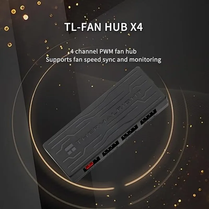 Controlador de ventilador Thermalright FAN HUB X4 PWM, concentrador de refrigeración de interfaz múltiple de 4 puertos y 4 pines para 4 grupos de ventiladores de PC, cable de alimentación SATA - imagen 2