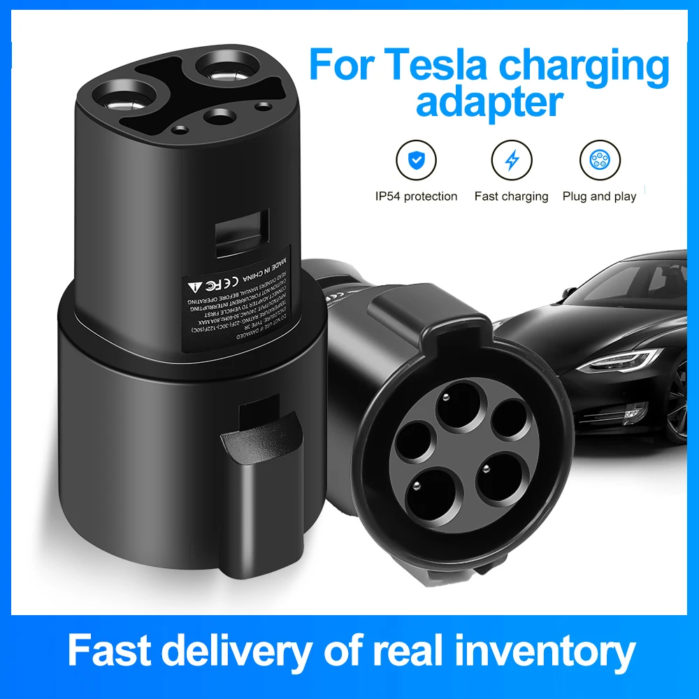 Adaptador de vehículo eléctrico tipo de carga 1 J1772 para Tesla modelo X Y 3 S, Conector de cargador EV, toma de pistola de conversión