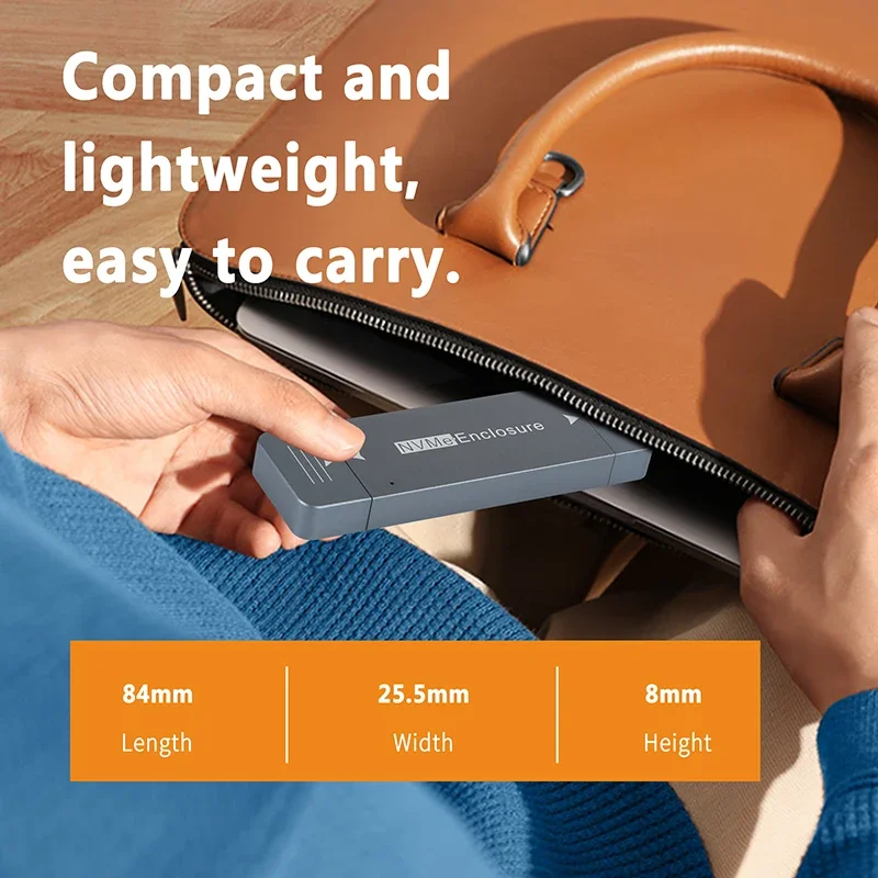 M.2 NVMe 2230 SSD carcasa USB A/C adaptador 10Gb USB3.2 Gen2 caja externa para M2 2230 NVMe SN740/SN530 520/PM991a/BG4/BC711 - imagen 2