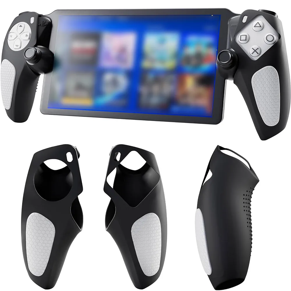 Funda protectora de silicona antideslizante para PlayStation Portal, cubierta de piel de protección suave para PS5, accesorios de carcasa dividida