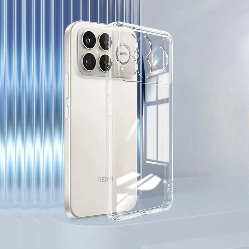 Funda de teléfono transparente ultrafina para Xiaomi Redmi K90 Pro Max, fundas de silicona TPU suave, funda trasera para Redmi K90Promax, carcasa protectora