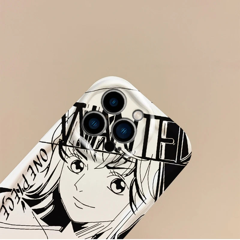 O-One Pieces Ace Nami Anime funda de teléfono para iPhone 16 Pro Max 15 14 13 12 11 8 7 Pro X XR XS Max cubierta transparente a prueba de polvo - imagen 5