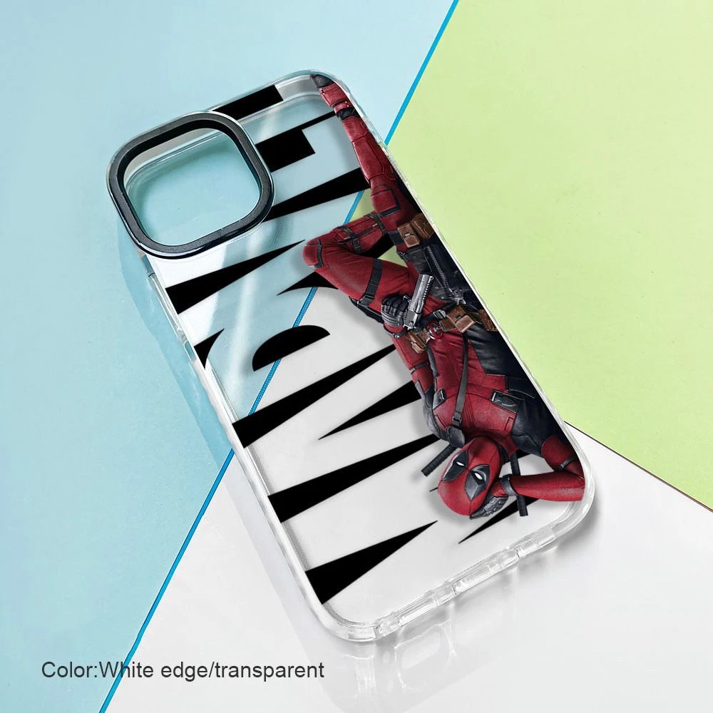 Funda de teléfono fresca de Marvel Deadpool de alta calidad para iPhone 16 15 14 13 PRO MAX 11 12 13 PRO X XS XR 7 8 Plus Mini Y2k funda suave - imagen 2